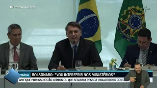 Em vídeo divulgado, Bolsonaro olha para Moro ao falar da PF