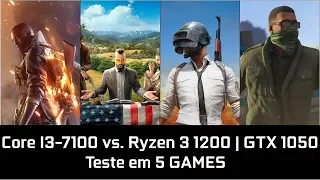 Core I3-7100 vs. Ryzen 3 1200 | GTX 1050 2 GB | 5 GAMES