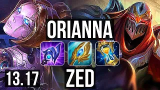 ORIANNA vs ZED (MID) | Rank 3 Ori, 8/2/21, 700+ games, 800K mastery | NA Challenger | 13.17