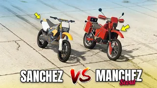 GTA 5 ONLINE - MANCHEZ SCOUT VS SANCHEZ (WHICH IS FASTEST?)