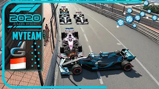 F1 2020 MYTEAM #10 GP DA MÔNACO - FUI ARRASTADO POR VÁRIOS METROS (Português-BR) MODO MINHA EQUIPE