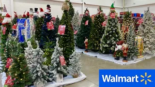 WALMART CHRISTMAS TREES CHRISTMAS DECORATIONS ORNAMENTS SHOP WITH ME SHOPPING STORE WALK THROUGH