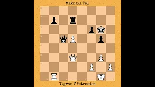 Tigran V Petrosian vs Mikhail Tal, 1963 #chess #chessgame