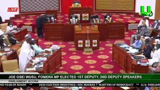 Joe Osei Wusu, Fomena Mp Elected 1st Deputy, 2nd Deputy Speakers