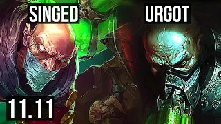 SINGED vs URGOT (TOP) | 5/2/11, 800K mastery, 300+ games | KR Diamond | v11.11