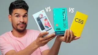 Infinix note30 vs redmi note12 vs realme c55 أقوى مقارنة