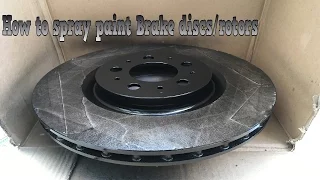 How to spray paint brake discs/rotors