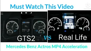 Real life vs Game - Mercedes Benz Actros MP4 acceleration