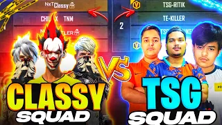 TSG Squad 🤬 VS Classy Squad 👽 || 4 VS 4 Clash Squad 😈 Unexpected Results 💀 - GarenaFreeFire