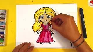 Как нарисовать БАРБИ ПРИНЦЕССУ / уроки рисования для детей