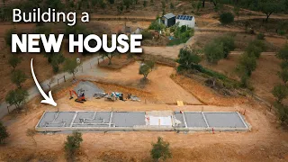 Building Our House Start To Finish | Episode 9 Dug Huge Trench, Slab Insulation, Plumbing and Gravel