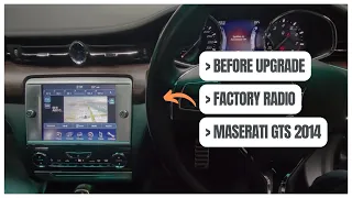 Before Upgrade Maserati Quattroporte GTS 2014 10.2 Inch Wireless Apple Carplay FULL HD Camera