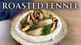 Balsamic Roasted Fennel with Creamy White Bean Hummus | How to Cook Fennel