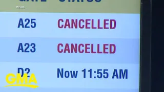 Thousands of flights canceled due to bad weather, FAA staff shortages l GMA