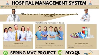 Hospital Management System Project using Spring MVC | Spring Boot | Java | MySQL | Maven