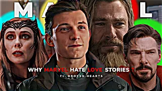Why Marvel hates Love stories 🥺 || Marvel sad stutas video || Marvel sad edits 😔 || #avengers