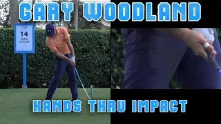 GARY WOODLAND 2017 / 2018 HANDS THRU IMPACT SLOW MOTION DRIVER GOLF SWING  1080 HD