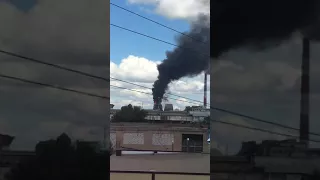 В Барнауле около ТЭЦ-2 произошёл пожар
