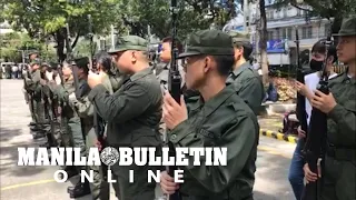 Students from a school in Manila underwent training for the ROTC program