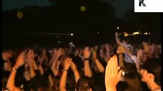 1996 V Festival, Pulp Performing, Crowds Dancing at Night