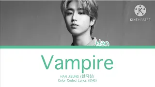 Han Jisung - Vampire Color Coded Lyrics (Ai Cover)