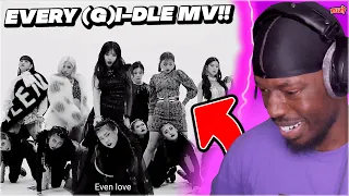 REACTING TO (G)I-DLE | all mvs in release order!! **Soyeon made all this?!!**