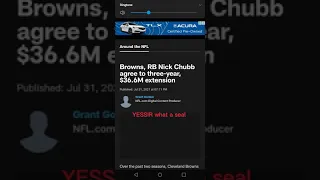 YESSIR WHAT A SEAL NICK CHUBB HAS SIGNED A 3 YEAR 36 MIL DEAL !!