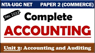 Complete revision of Accounting| Accounting and auditing ugc net| NTA-UGC NET paper 2 commerce