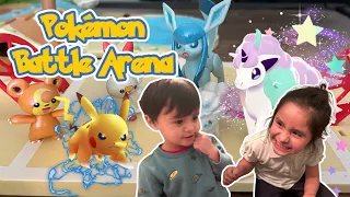 The ULTIMATE Pokemon Battle Arena! Kids Toy Playset with real Pokémon!