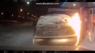 Тупая авто - леди сожгла заправку в Сургуте