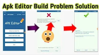 ПРОБЛЕМА В Apk Editor!!! КАК ИСПРАВИТЬ? ОТВЕТ ТУТ!!! КАК ИСПРАВИТЬ ПРОБЛЕМУ В АПК ЕДИТОРЕ?