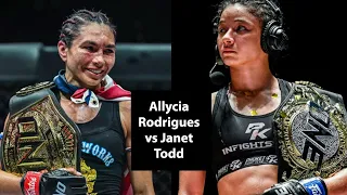 Allycia Rodrigues vs Janet Todd One Championship Muay Thai Championship