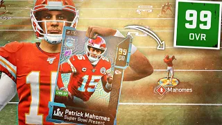 99 MVP PATRICK MAHOMES SHOULD BE BANNED FROM MADDEN 20!! (World's Greatest Card!)