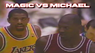 Michael Jordan vs Magic Johnson - Point Guard Battle!! MJ Plays Point Guard!! Jordan defends Magic!!