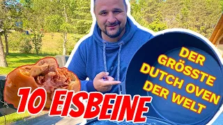 MEGA VIEL EISBEIN aus dem XXXL DUTCH OVEN auf Holzkohle MIT GEHEIMZUTAT !!! --- Klaus grillt