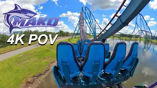 Mako **NEW PAINT JOB** (4K Back Seat POV)- SeaWorld Orlando, Orlando, FL