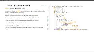 [May 14, 2024, LeetCode daily] 1219. Path with Maximum Gold - Python, solution explained