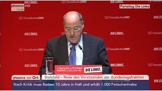 Parteitag Die Linke: Gregor Gysi kündigt seinen Rückzug als Fraktionsvorsitzender an am 07.06.2015