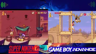 Disney's Aladdin (Super Nintendo/Famicom VS Game Boy Advance) Comparison