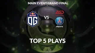 OG vs PSG TOP 5 plays Final The International 2018