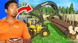 Real Farmer PLAYS Farming Simulator 22 | Experts Play