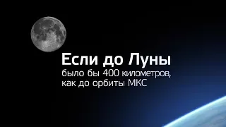 Если до Луны было бы 400 км, как до орбиты МКС