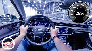 2021 AUDI S6 AVANT (344HP) NIGHT POV DRIVE Onboard (60FPS)