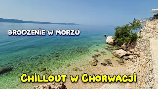 CHORWACJA 2023  Może coś złowimy? NASZA PRYWATNA PLAŻA Brodzenie w morzu Wakacje w Dalmacji Croatia