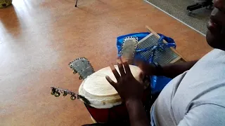 Patrick Ngambi playing the Djembé rhythm Siko