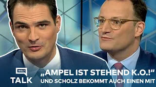 JENS SPAHN: "Die Ampel ist stehend k.o.!" Und heftige Kritik am „Wegduck-Kanzler“ Scholz I WELT TALK