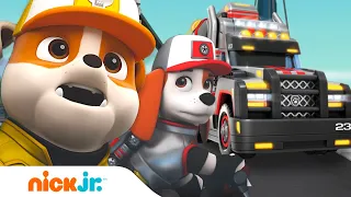 Rubble's Big Truck Rescue Mission! w/ PAW Patrol Al, Marshall & Rocky | Nick Jr.