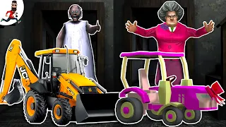 Traсtor Granny vs Tractor Scary Teacher ★ funny horror animations granny comedy