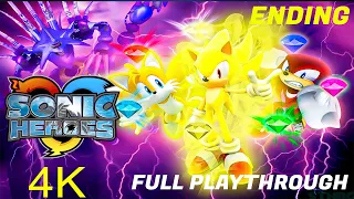 SONIC HEROES REMASTERED - Full Playthrough [ 4k/60fps PC ] | Last story / Final Boss ( Final Ending)