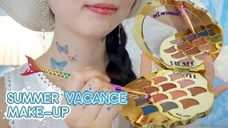 ASMR Doing Your Summer Vacance Makeup🏖💙 Personal Attention